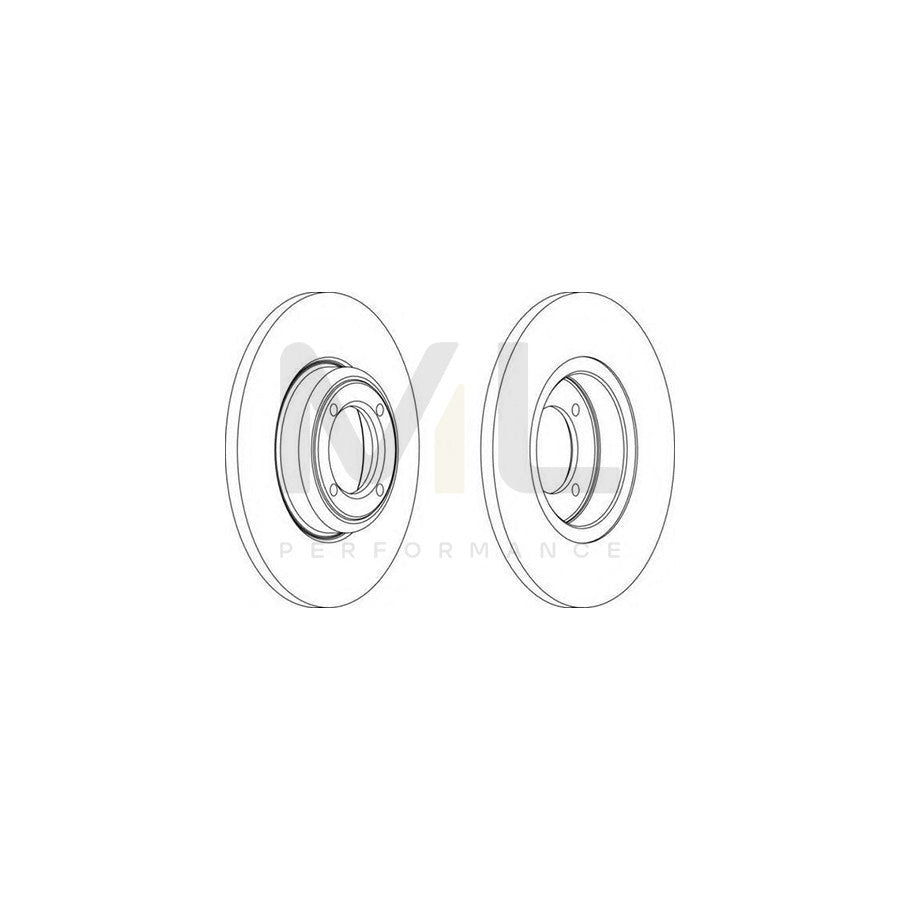 Ferodo DDF012-1 Brake Disc Solid  - Pair