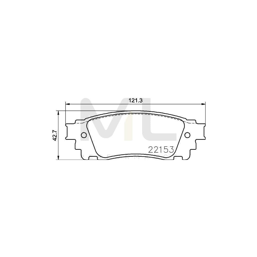 Hella 8DB 355 024-631 Brake Pad Set Not Prepared For Wear Indicator | ML Performance Car Parts
