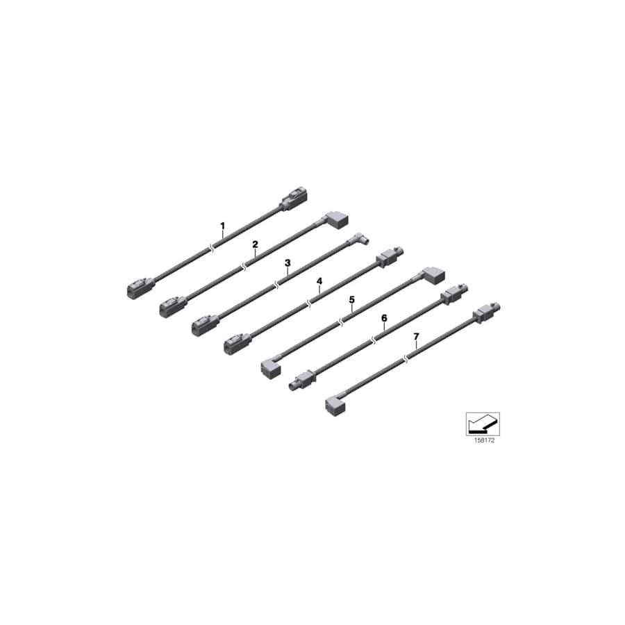 Genuine BMW 61116917143 E53 Antenna Line, Telephone 1250mm (Inc. X5)
