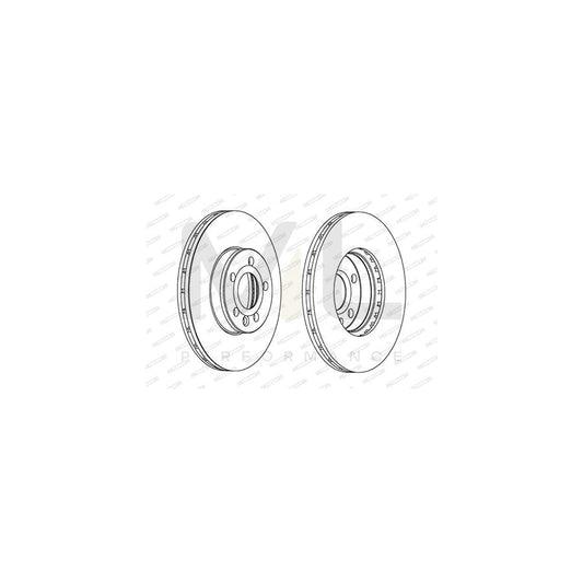 Ferodo Premier Coat+ Disc DDF1559C Brake Disc Vented, Coated, Without Bolts/Screws  - Pair