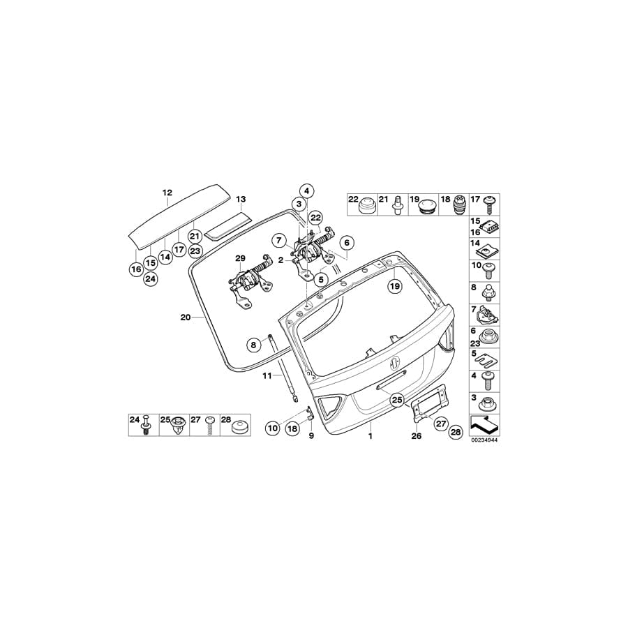 Genuine BMW 41627062753 E65 E91 E66 Cap Nut With Washer M8 (Inc. ALPINA B7, 318d & 740d)