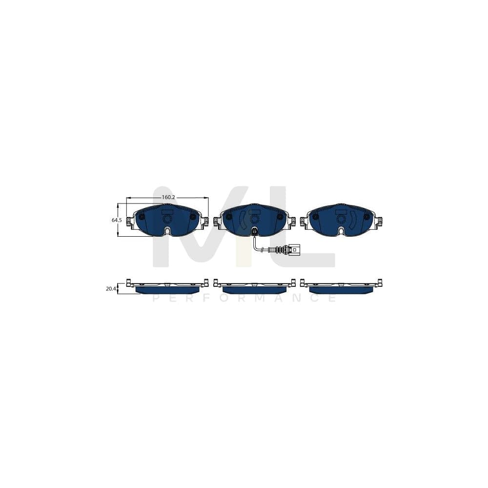 TRW Gdb1956Bte Brake Pad Set Incl. Wear Warning Contact, With Accessories