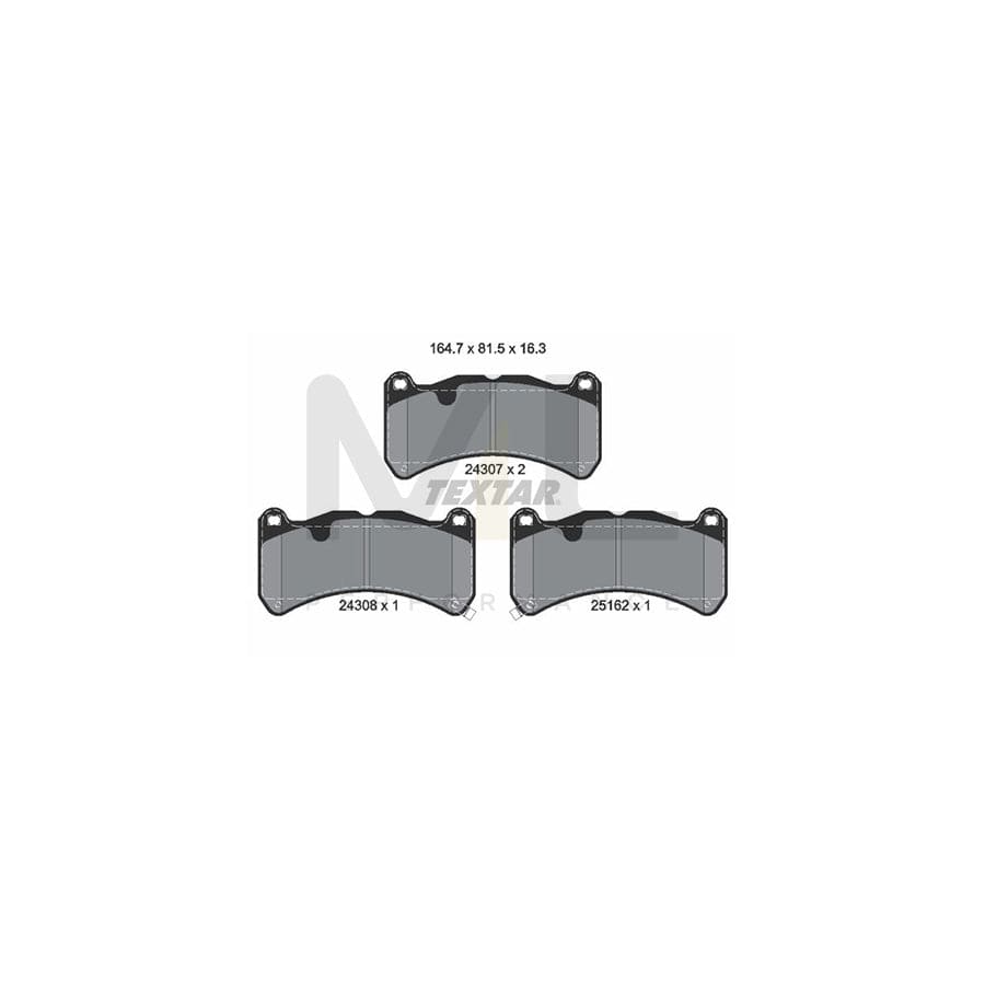 TEXTAR 2430701 Brake pad set for LEXUS IS II Saloon (XE20) with acoustic wear warning