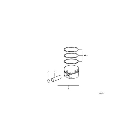 Genuine BMW 11251726712 E36 E34 Repair Kit Piston Rings 80,060mm (Inc. 320i & 520i)