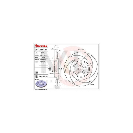 brembo-09-c266-21-brake-disc-internally-vented-slotted-coated-high-carbon