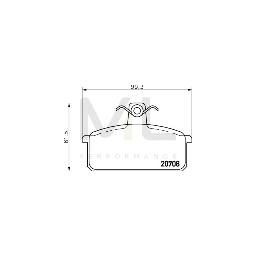 TEXTAR 2070801 Brake pad set not prepared for wear indicator, with brake caliper screws