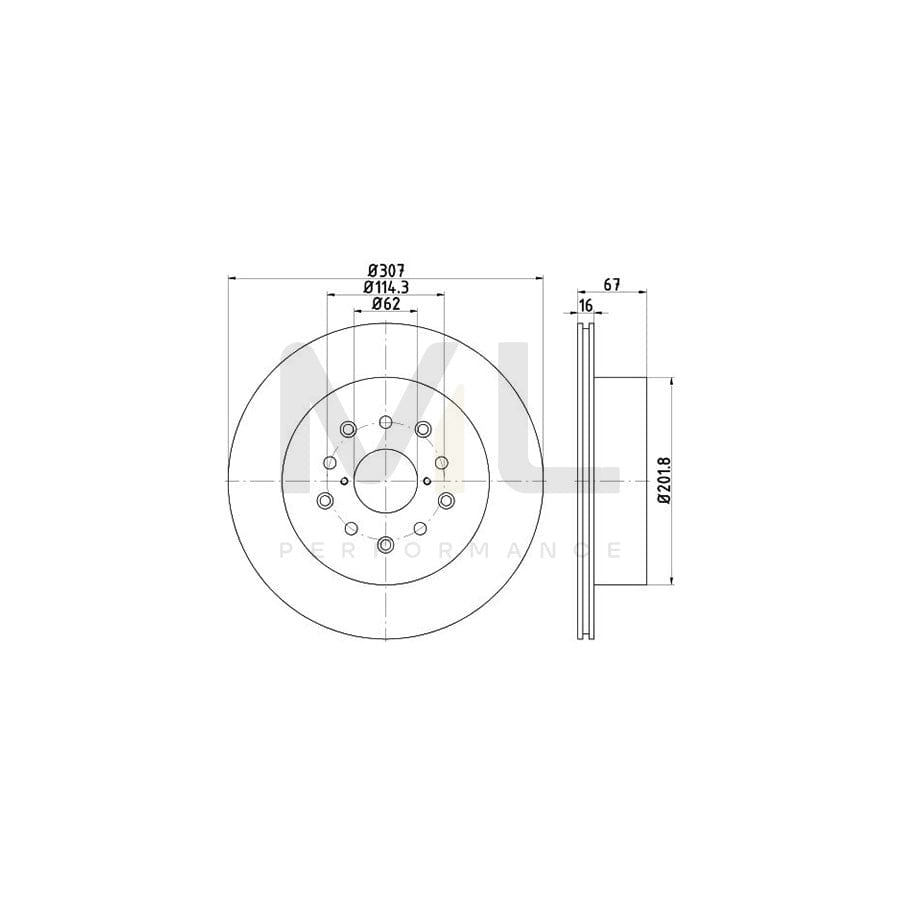 TEXTAR 92240500 Brake Disc Internally Vented, without wheel hub, without wheel studs  - 1 piece