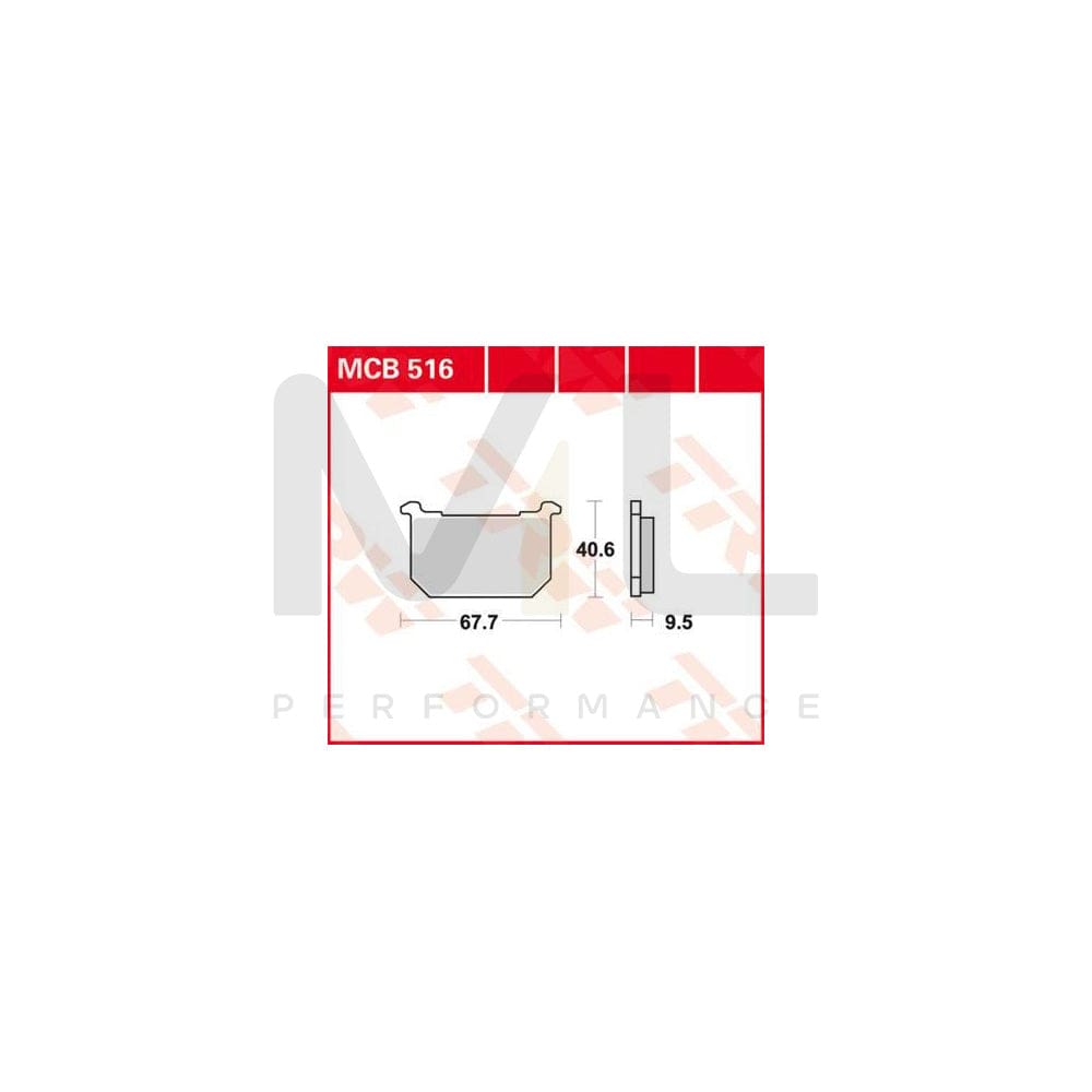 TRW Organic Allround Mcb516 Brake Pad Set