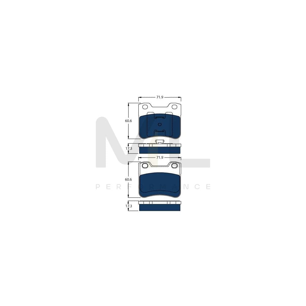 TRW Gdb1279Bte Brake Pad Set Not Prepared For Wear Indicator