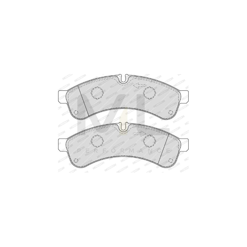 Ferodo Premier Eco Friction FVR4039 Brake Pad Set Prepared for Wear Indicator, With Brake Caliper Screws, With Accessories