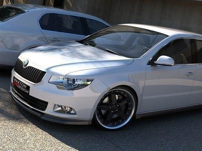 Maxton Design SK-SU-2-FD1T Front Splitter Skoda Superbfits | ML Performance UK Car Parts