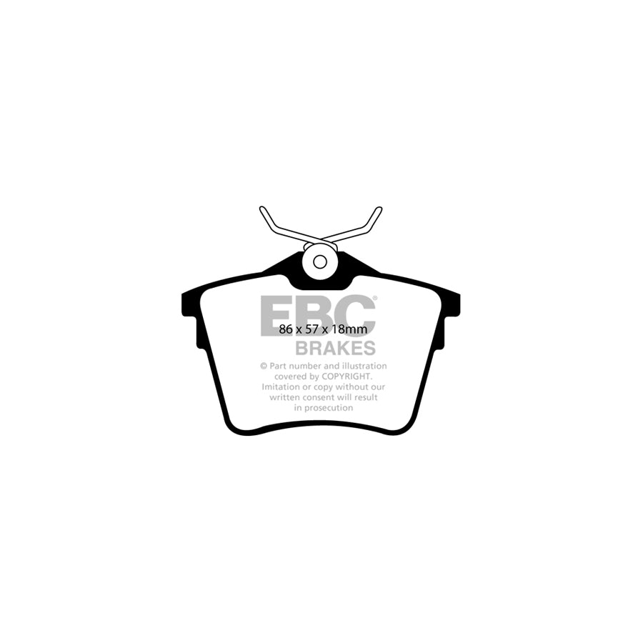 EBC PD06KR318 Peugeot 407 Greenstuff Rear Brake Pad & USR Disc Kit 2 | ML Performance UK Car Parts