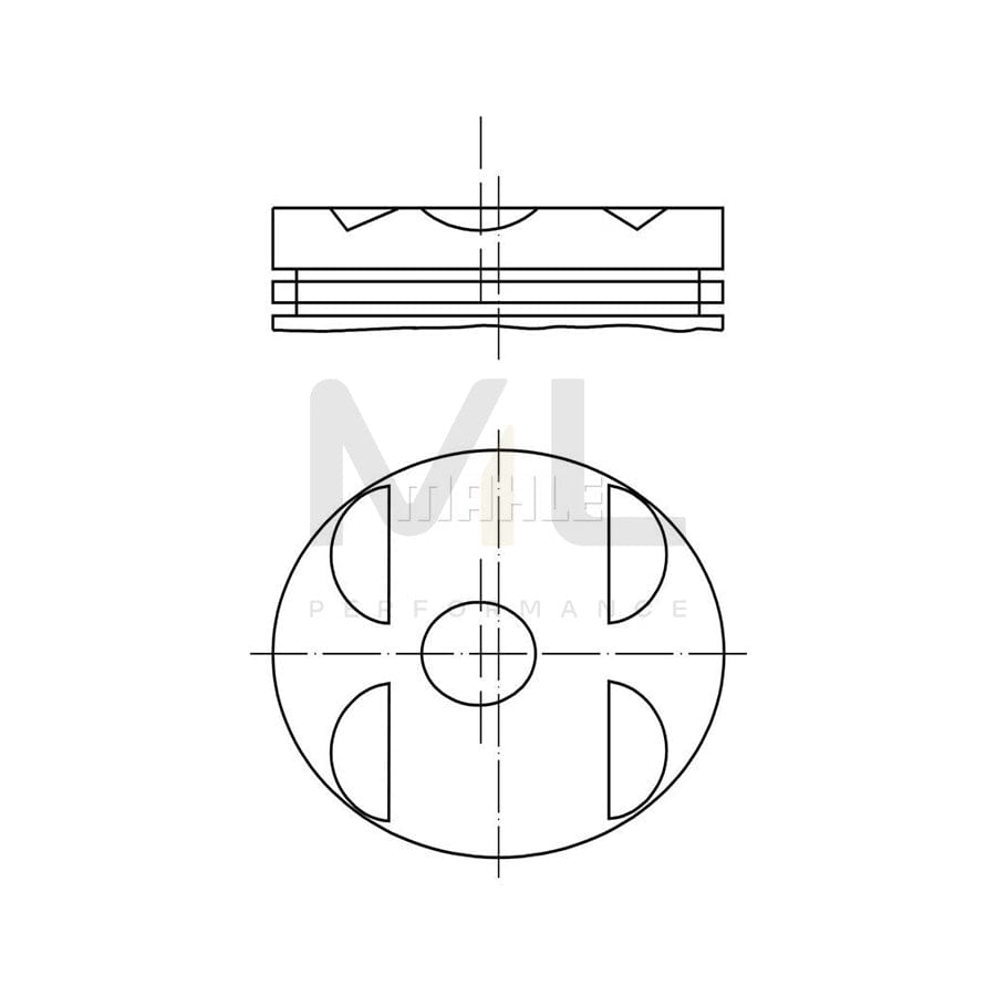 MAHLE ORIGINAL 001 04 11 Piston 89,5 mm, with cooling duct, with piston ring carrier | ML Performance Car Parts