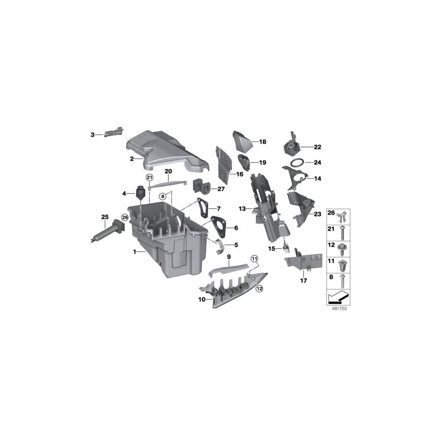 Genuine BMW 12907555133 E71 E70 Air Channel (Inc. X6 M, X5 50iX & X6 50iX)