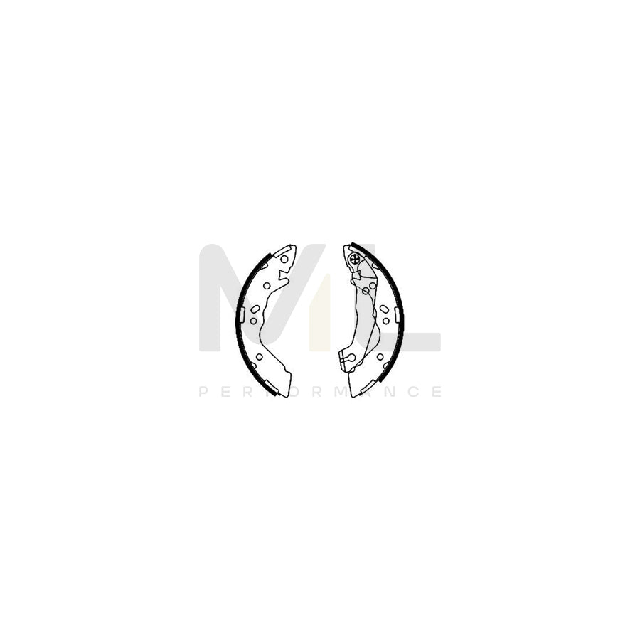 TEXTAR 91054100 Brake Shoe Set for HYUNDAI PONY with handbrake lever