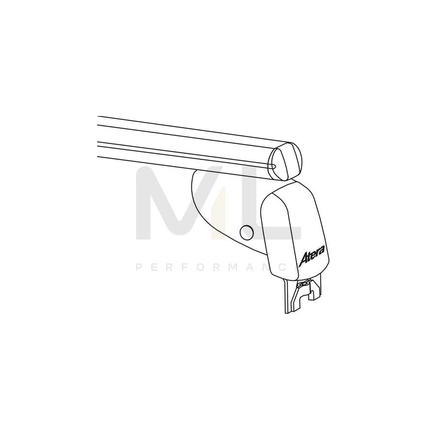 Atera Signo 045188 Roof bars for cars without rails, 110 cm, 100 kg, Aluminium