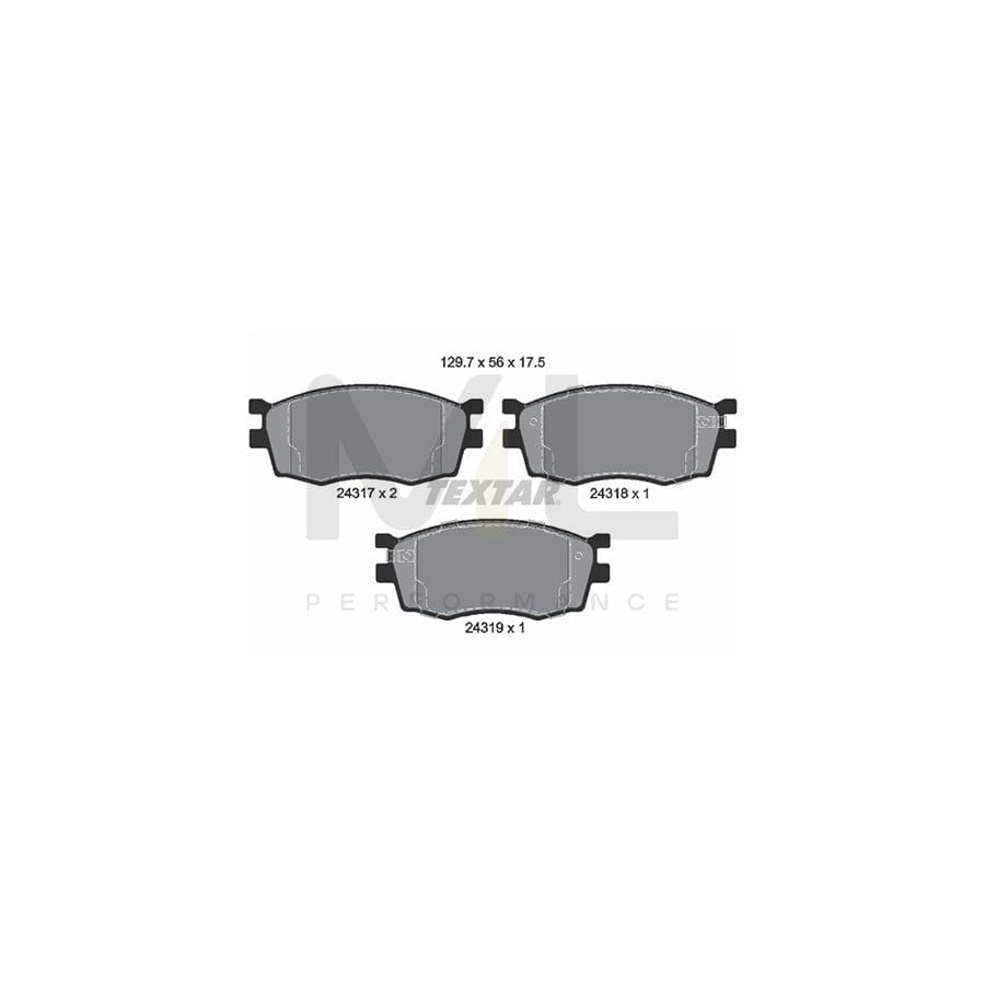 TEXTAR 2431701 Brake pad set with acoustic wear warning