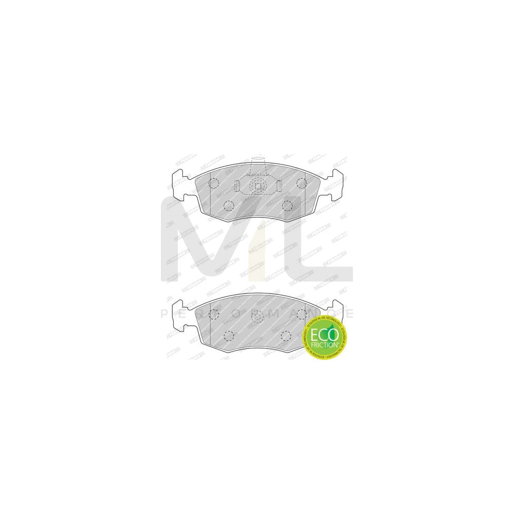 Ferodo FDB4735 Brake Pad Set Premier Eco Friction, Not Prepared for Wear Indicator, With Piston Clip, Without Accessories