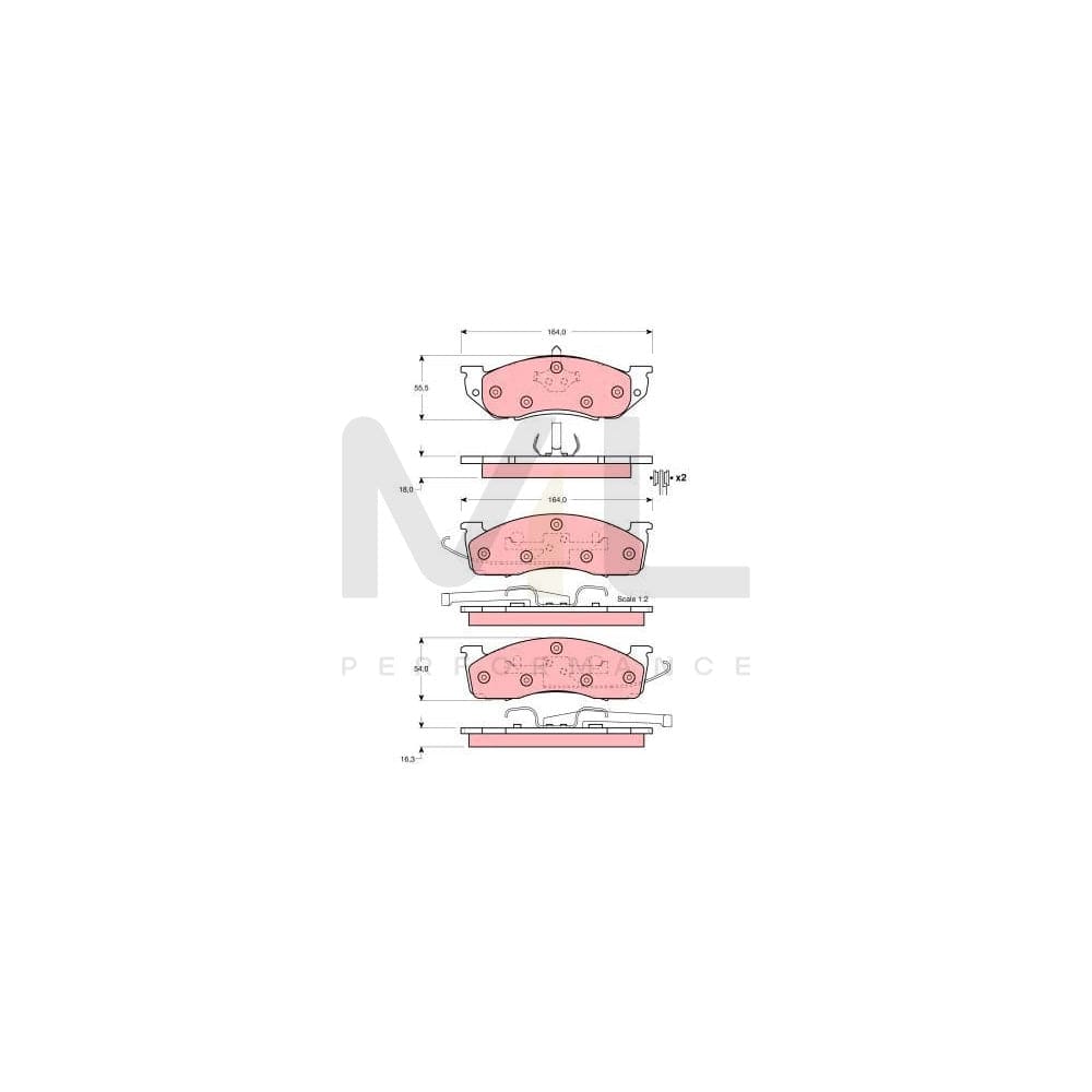 TRW Gdb4056 Brake Pad Set Not Prepared For Wear Indicator