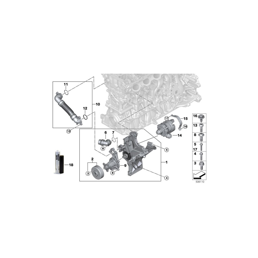 Genuine BMW 11519489804 G11 G12 G05 Connector (Inc. 745eX, 745LeX & 745e)