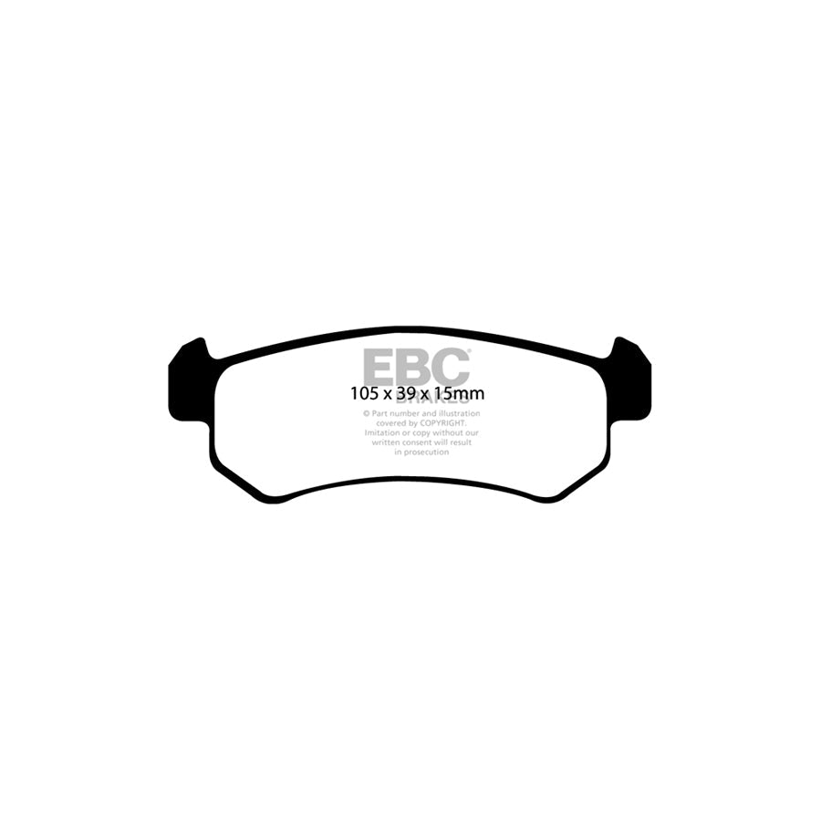 EBC DP1548 Chevrolet Daewoo Ultimax Rear Brake Pads (Inc. Lacetti & Nubira) 2 | ML Performance UK Car Parts