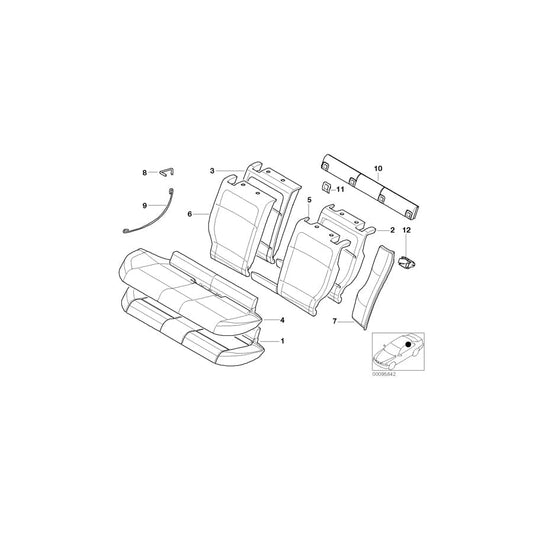 Genuine BMW 52208267013 E46 Seat Upholstery (Inc. 325xi, 320d & 330i)