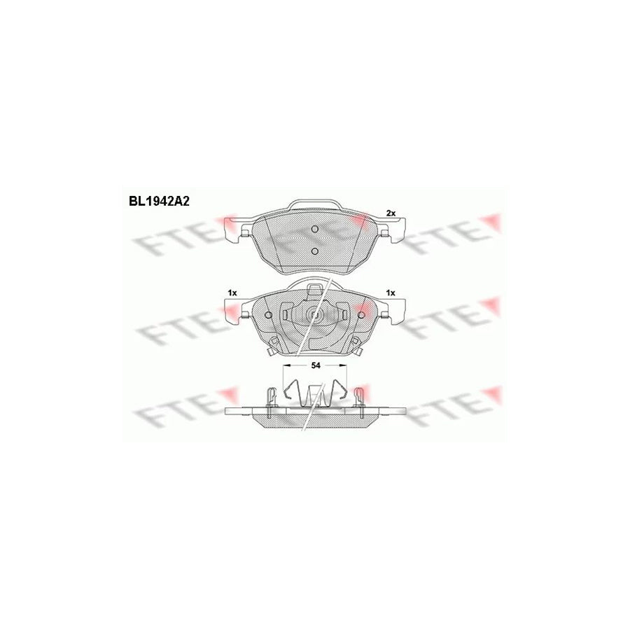FTE Bl1942A2 Brake Pad Set for Honda Accord