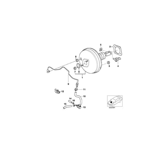 Genuine BMW 34331163984 E39 Vacuum Hose (Inc. 540iP, 540i & 535i)