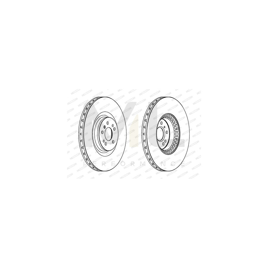 Ferodo Premier DDF1534C-1 Brake Disc Coated, Without Bolts/Screws  - Pair