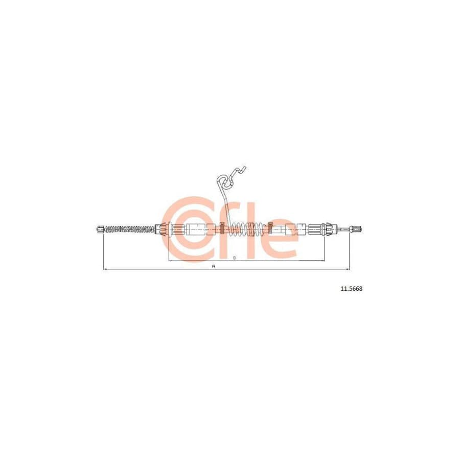 Cofle 92.11.5668 Hand Brake Cable for Ford Transit