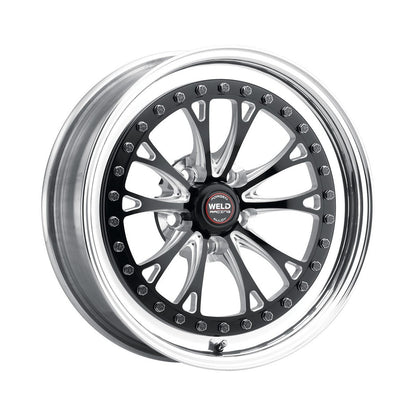 Weld 94LB7100A80A Vitesse Wheel 17x10 5x4.5 ET64 BS8 Black Center - Polished Shell