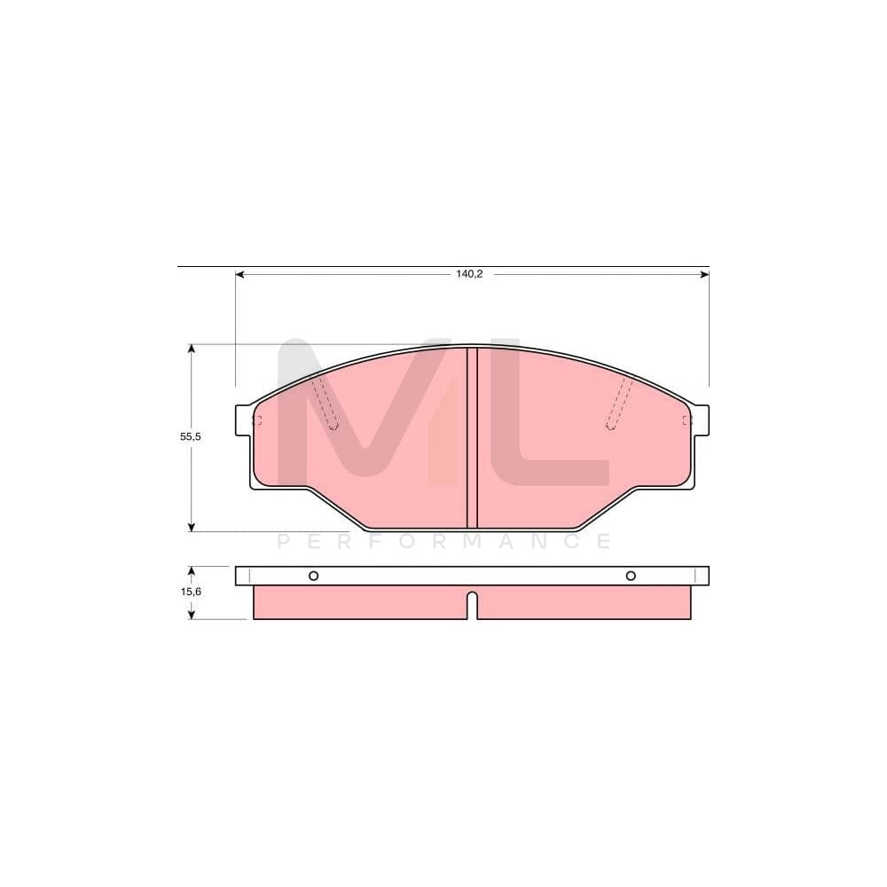 TRW Gdb1181 Brake Pad Set Not Prepared For Wear Indicator