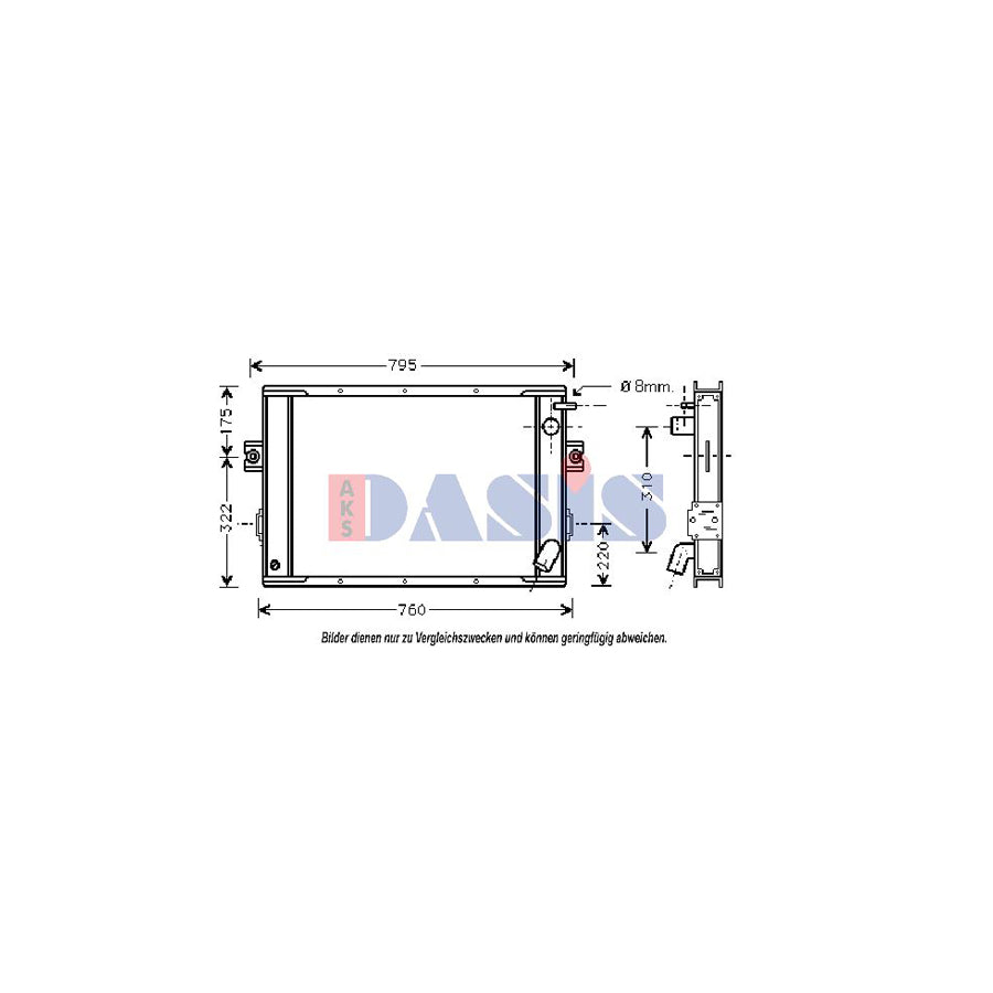 AKS Dasis 400340N Engine Radiator for Iveco Daily