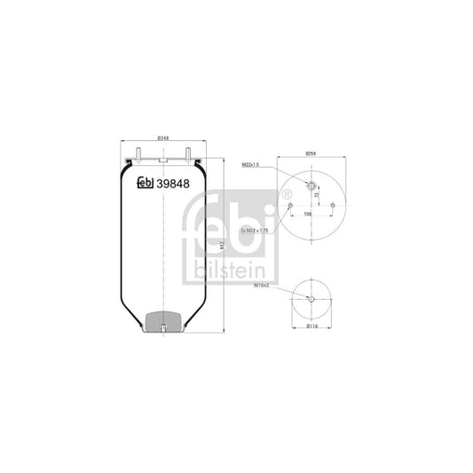 Febi Bilstein 39848 Boot, Air Suspension