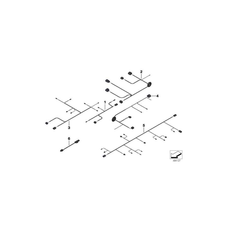 Genuine BMW 61129271772 F01 F04 F02 Wiring Harness, Rear Slip Angle Control (Inc. Hybrid 7, 740i & 730Ld)