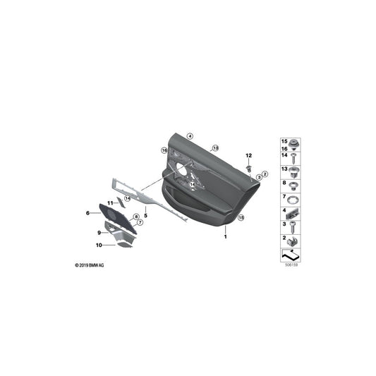 Genuine BMW 51427948174 F93 G16 Trim Cover For Handle Recess, Right SCHWARZ (Inc. 840i, M8 & 840iX)