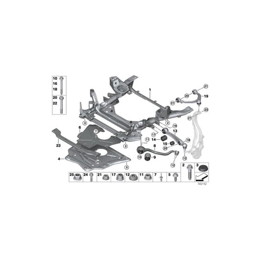 Genuine BMW 31116853814 F15 F16 Reinforcement Plate (Inc. X5)