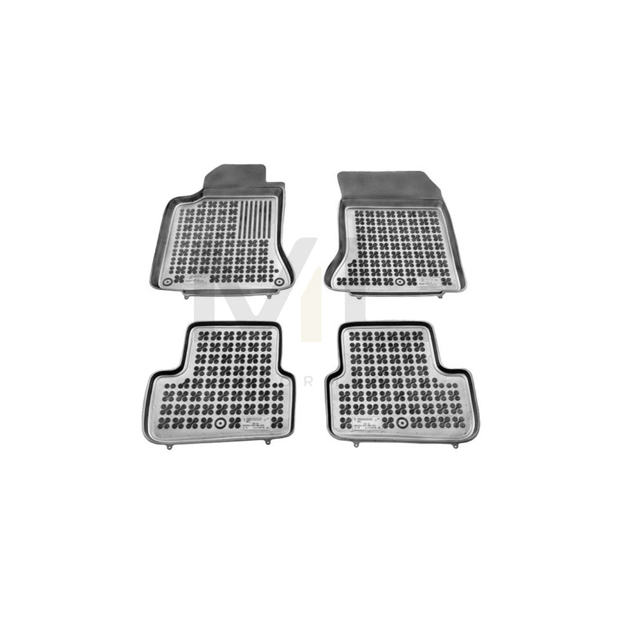 REZAW PLAST 201718 Floor mat set suitable for MERCEDES-BENZ GLA (X156) Elastomer, Front and Rear, Black