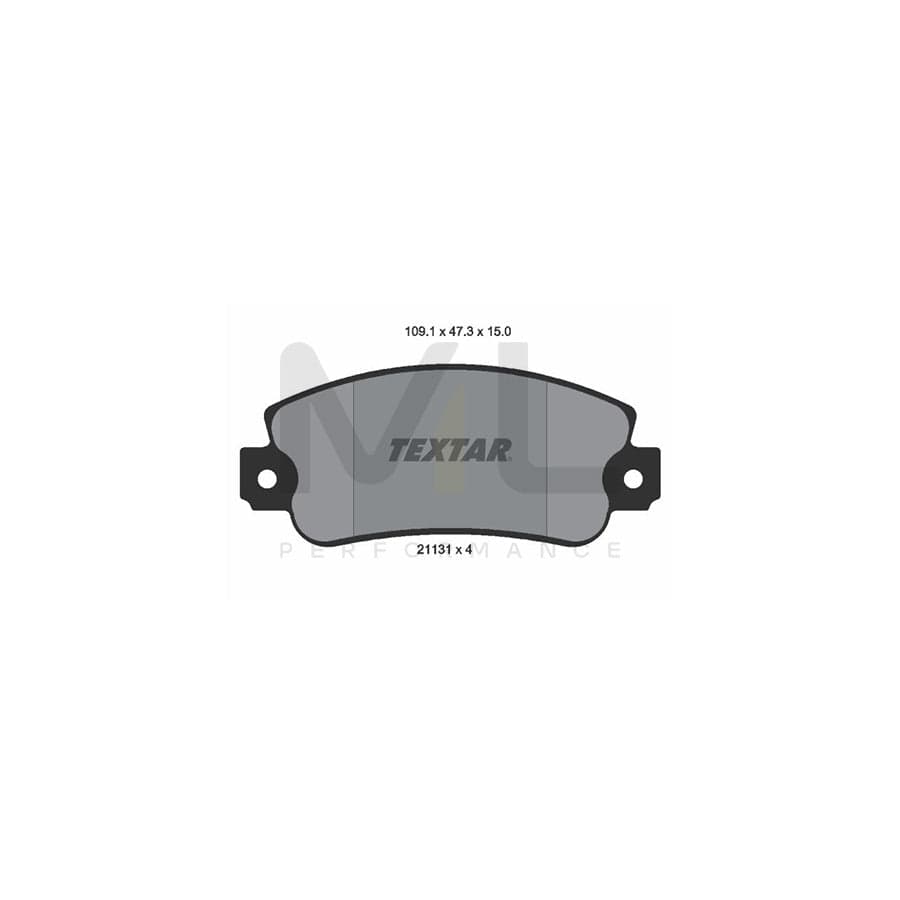 TEXTAR 2113102 Brake pad set not prepared for wear indicator