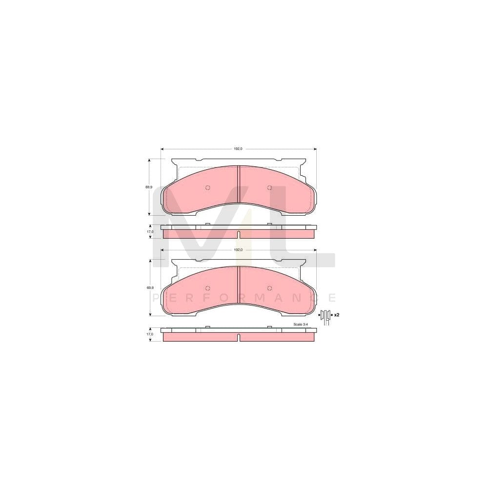 TRW Gdb4102 Brake Pad Set