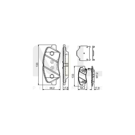 Bosch 0986Tb3160 Brake Pad Set With Acoustic Wear Warning, With Integrated Wear Warning Contact  | ML Performance Car Parts