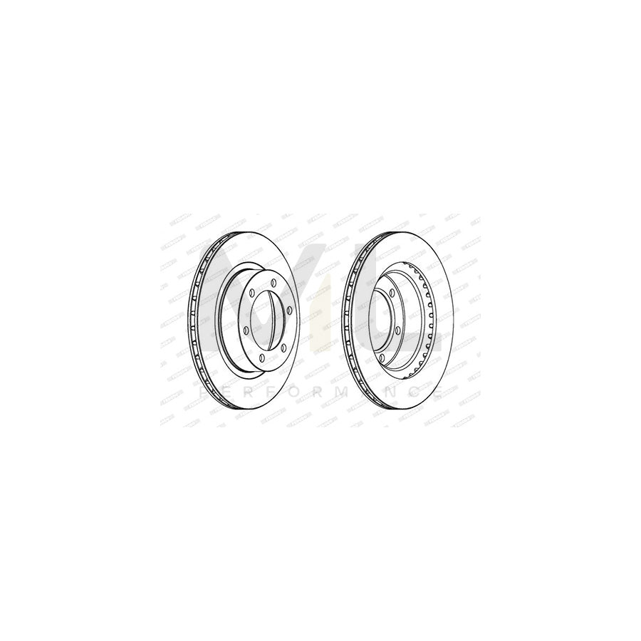 Ferodo Premier DDF1008 Brake Disc Vented, Without Bolts/Screws  - Pair