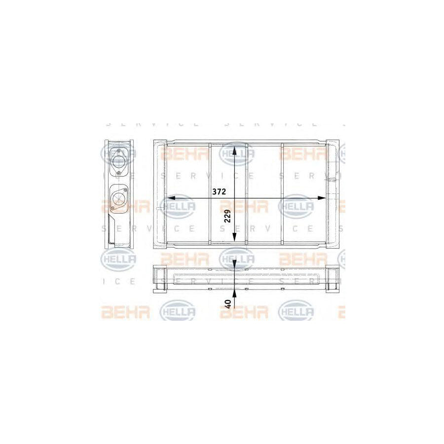 Hella 8FH 351 312-691 Heater Matrix