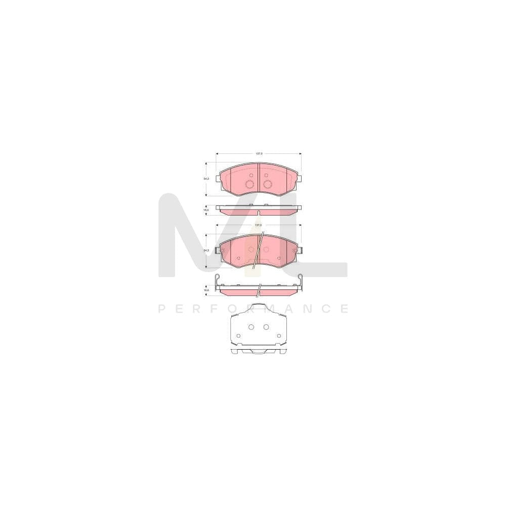 TRW Gdb3365 Brake Pad Set With Acoustic Wear Warning