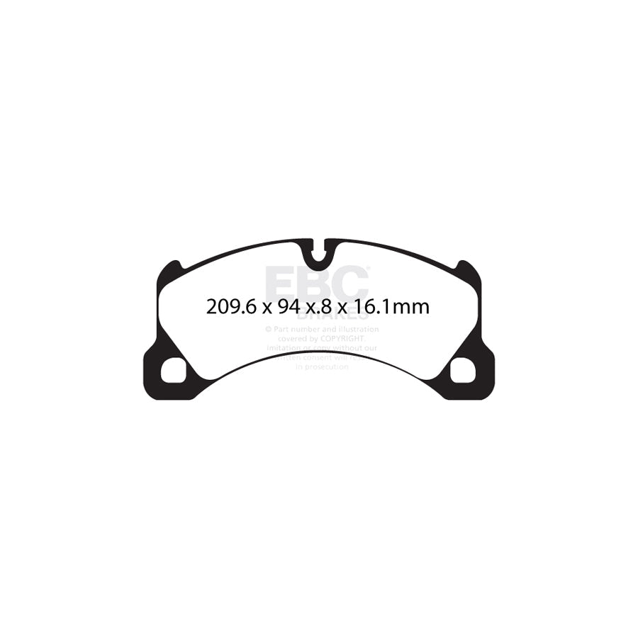 EBC PLK1697 Porsche Cayenne (92A) Yellowstuff Pads and Brake Line Performance Pack - Brembo Caliper 2 | ML Performance UK Car Parts
