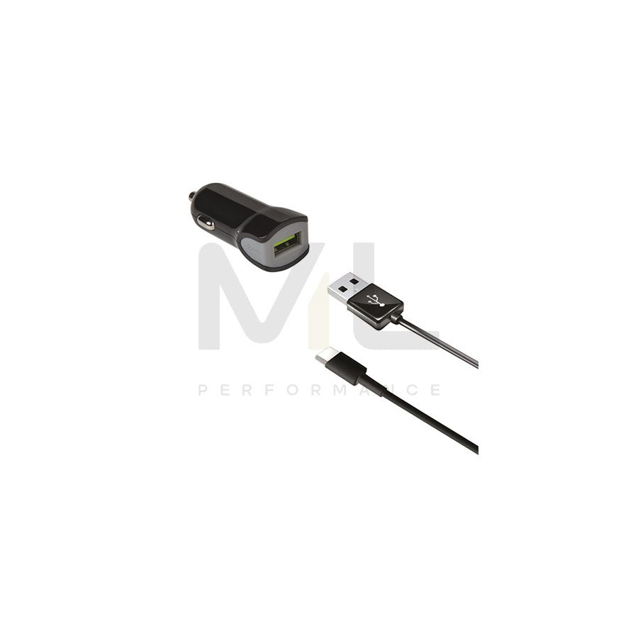 Celly Car Charger CCUSBTYPEC In-car charger 12-24VV, with pipe, with USB plug (type C), Black