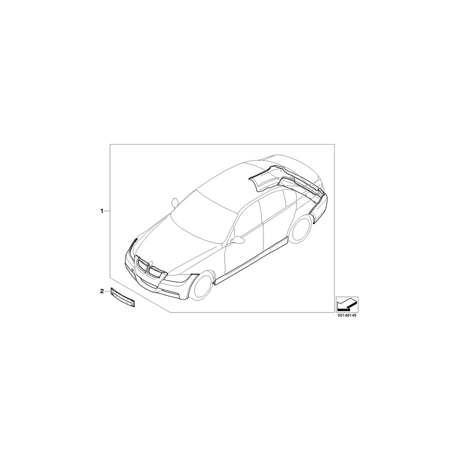 Genuine BMW 51718044639 E90 E91 Cover, Bottom Left -M- (Inc. 335i, 335xi & 335d)