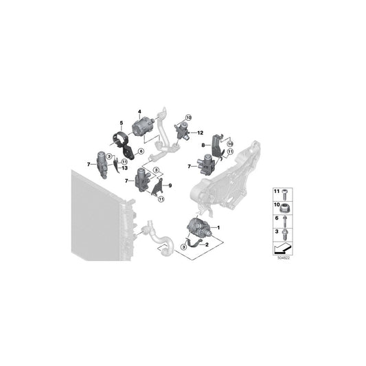 Genuine BMW 11519487541 F56 Bracket, Changeover Valve (Inc. Cooper SE)