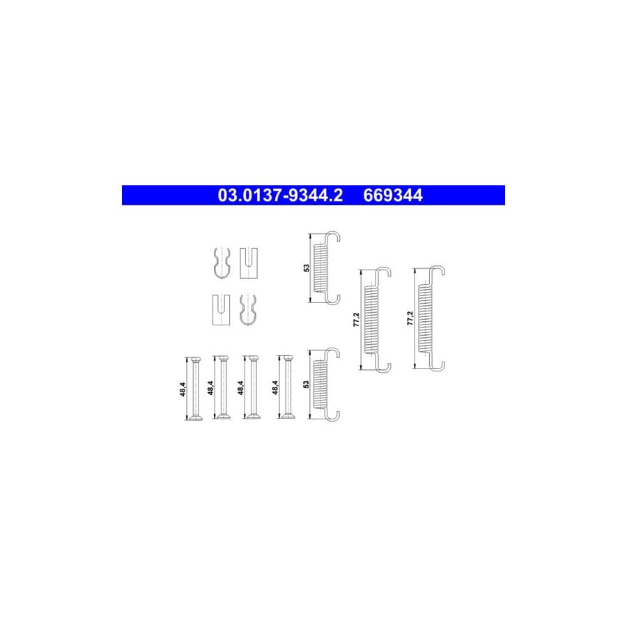 ATE 03.0137-9344.2 Brake Shoe Fitting Kit for IVECO Daily