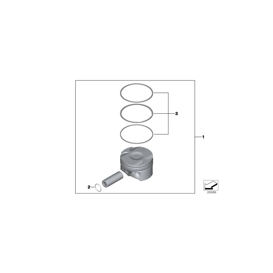 Genuine BMW 11257589750 F03 F02 F01 Piston (+0,25) (Inc. 760LiS, 760Li & 760i)